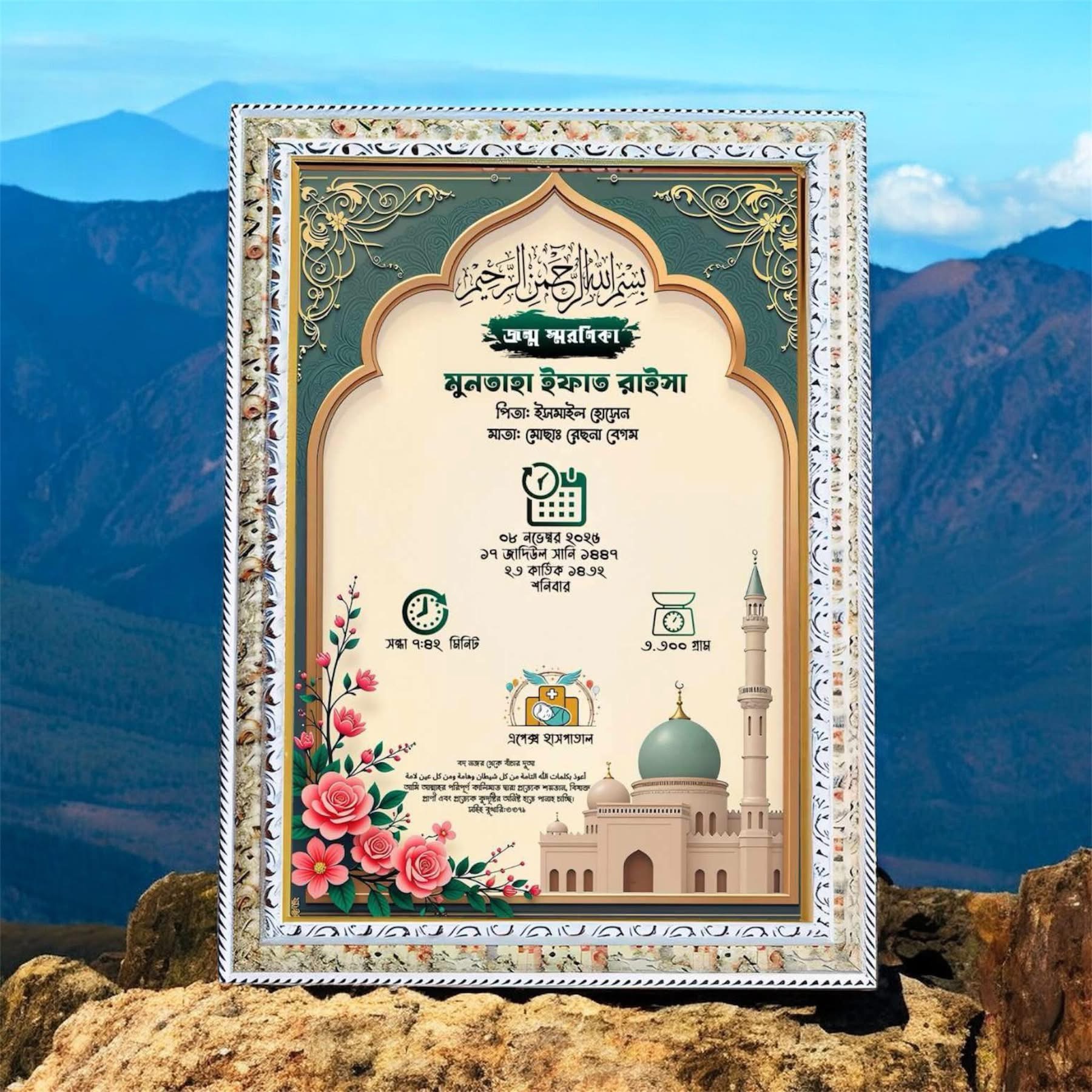 PhotoFrame A4 size (Glass)